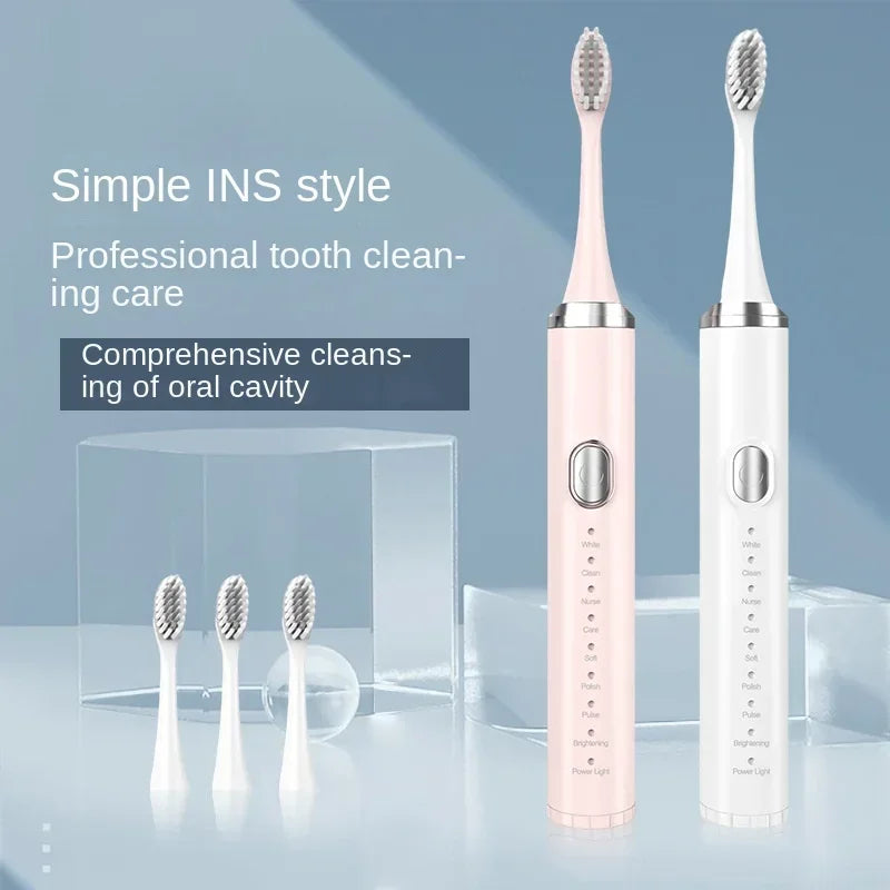 Electric Toothbrush with 4 Brush Heads Powerful Rechargeable